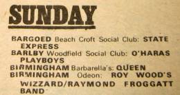 Flyer/ad - Queen in Birmingham on 02.4.1974
