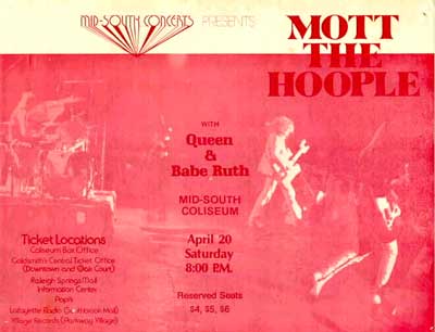 Queen in Memphis on 20.4.1974