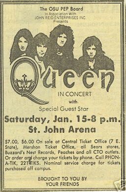 Queen in Columbus on 15.1.1977