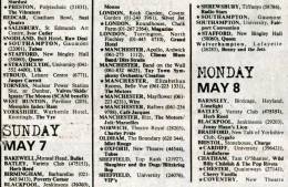Flyer/ad - Queen in Stafford on 07.05.1978