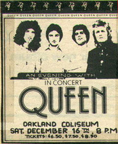 Queen in Oakland on 16.12.1978