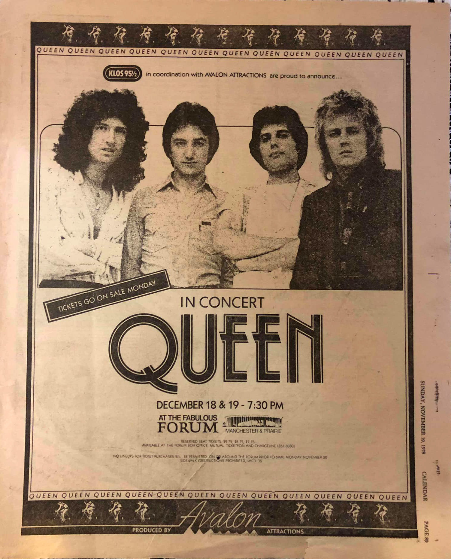 Queen in Los Angeles on 18.12.1978
