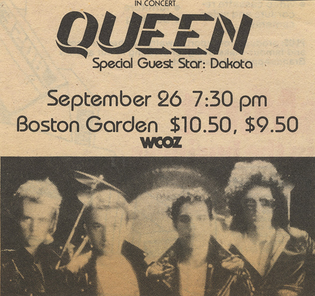 Queen in Boston on 26.9.1980