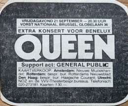 Flyer/ad - Queen in Brussels on 21.9.1984
