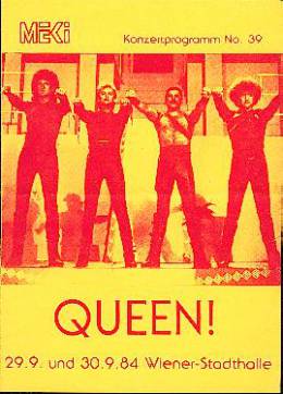 Flyer/ad - Queen in Vienna on 29. - 30.9.1984