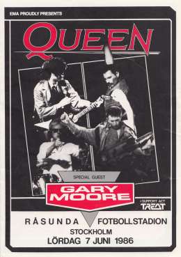 Flyer/ad - Flyer for the Queen concert in Stockholm on 07.06.1986