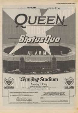 Flyer/ad - Queen in London on 12.07.1986