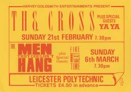 Flyer/ad - The Cross in Leicester on 21.2.1988