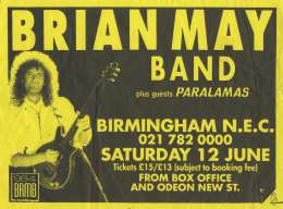Flyer/ad - Brian May in Birmingham on 12.6.1993