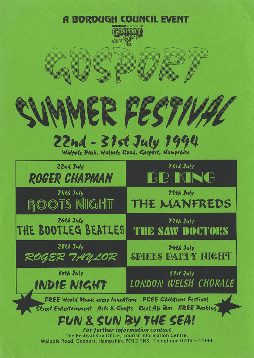 Roger Taylor in Gosport on 28.7.1994