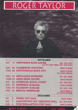 Flyer/ad - Roger Taylor in the UK 1994