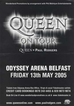 Flyer/ad - Queen + Paul Rodgers in Belfast on 13.5.2005