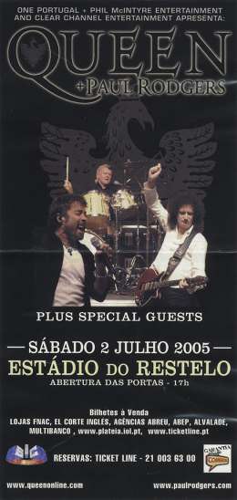 Flyer/ad - Queen + Paul Rodgers in Lisbon on 2.7.2005