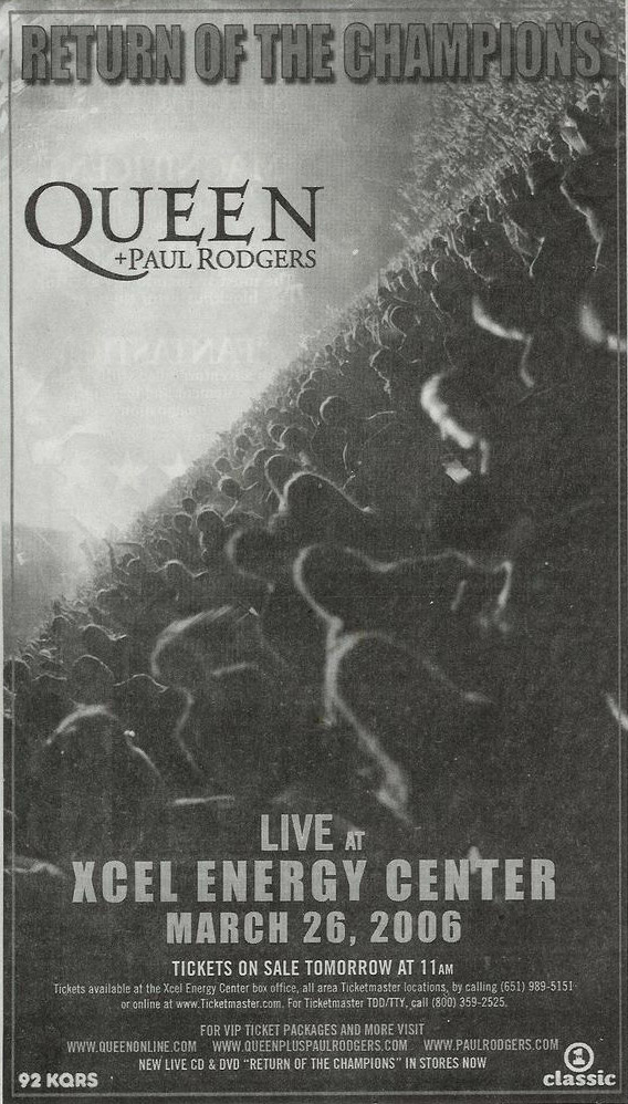 Queen + Paul Rodgers in St. Paul on 26.3.2006