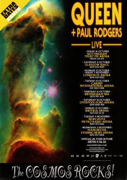 Flyer/ad - Queen + Paul Rodgers in the UK in October 2008