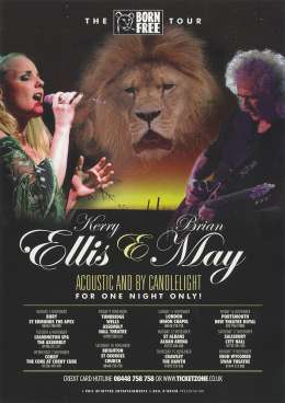 Flyer/ad - Brian May with Kerry Ellis on the Born Free UK tour in November 2012