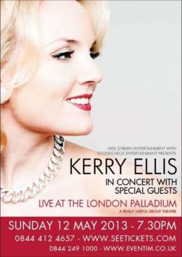 Flyer/ad - Brian May with Kerry Ellis in London on 12.05.2013