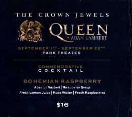 Flyer/ad - Queen + Adam Lambert in Las Vegas in September 2018