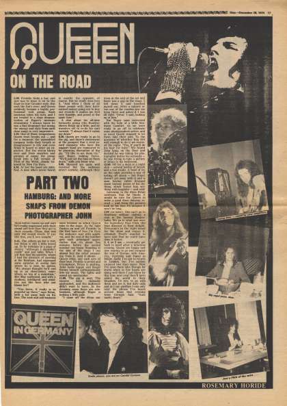 Newspaper review: Queen live at the Musikhalle, Hamburg, Germany [05.12.1974]