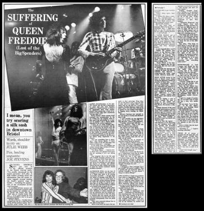 Newspaper review: Queen live at the Colston Hall, Bristol, UK [17.11.1975]