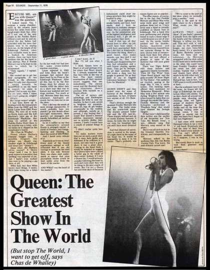 Newspaper review: Queen live at the Playhouse Theatre, Edinburgh, UK [01.09.1976]