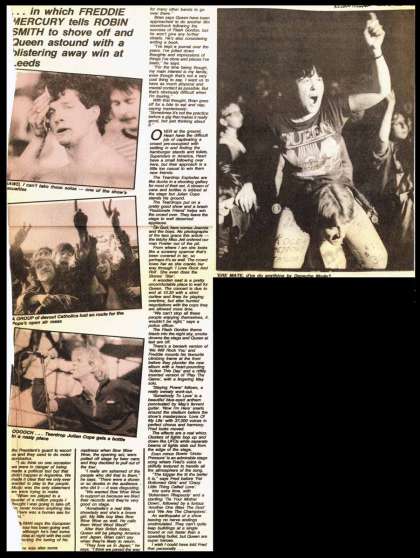 Newspaper review: Queen live at the Elland Road Football Stadium, Leeds, UK [29.05.1982]