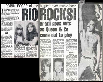 Newspaper review: Queen live at the Barra of Tijuca (Rock In Rio), Rio De Janeiro, Brazil [11.01.1985]