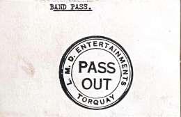 Band pass for The Reaction & other bands playing in Torquay that day (15.08.1966)