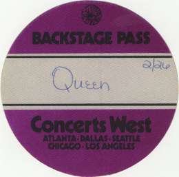 Houston 26.2.1977 backstage pass