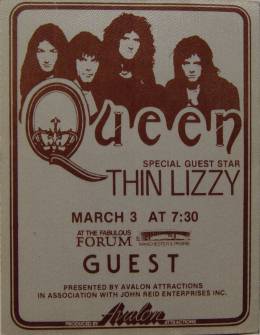 Los Angeles 3.3.1977 guest pass