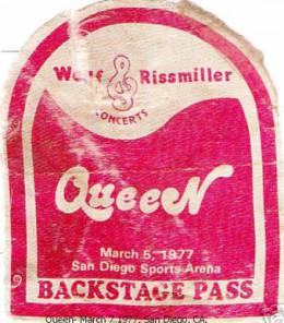 San Diego 5.3.1977 guest pass