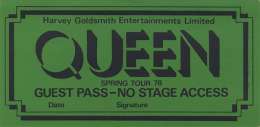 News Of The World green backstage pass