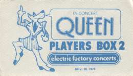 Queen in Buffalo (player's box) on 28.11.1978