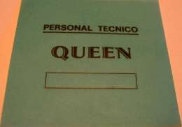 Local crew pass for the Queen concerts in Spain in February 1979