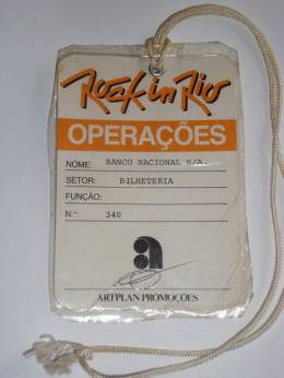 Rock In Rio - January 1985 pass