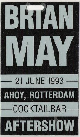 Rotterdam 21.06.1993 aftershow pass
