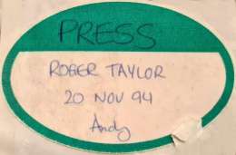 Roger Taylor in Cambridge on 20.11.1994