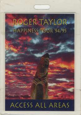 Roger\'s personal all access pass for the Happiness tour