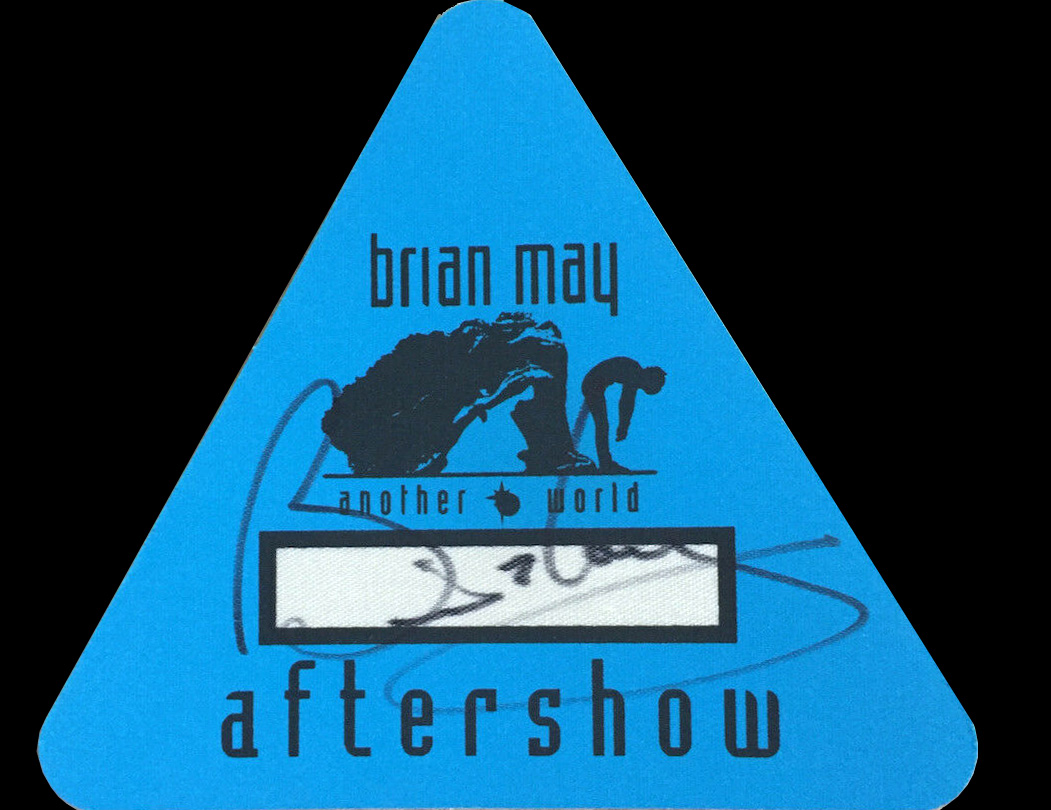 Aftershow pass for Brian's Another World tour (autographed by Brian)