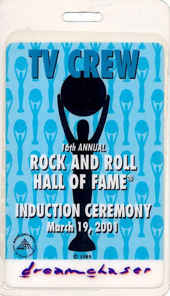 Rock'n'Roll Hall Of Fame TV crew pass