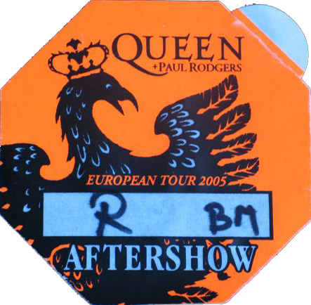 Rotterdam 26.4.2005 aftershow pass