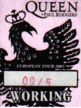 Sheffield 9.5.2005 working pass