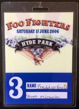 Foo Fighters backstage pass