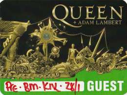 Guest pass for the Queen concert in Osaka on 28.01.2020