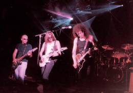 Concert photo: Brian May live at the Shepherds Bush Empire, London, UK (with Joe Satriani & Steve Vai) [05.06.1997]