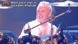 Concert photo: Brian May + Roger Taylor live at the Fountain Studios, London, UK (The X Factor) [15.11.2009]