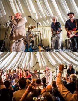 Concert photo: Brian May + Roger Taylor live at the Roger's garden, Puttenham, UK (Felix Taylor's wedding) [28.07.2018]