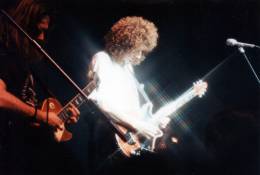 Concert photo: The Cross + Brian May live at the Astoria Theatre, London, UK (Fan club Xmas party with Brian) [07.12.1990]