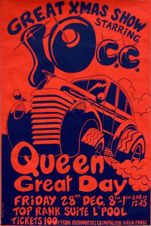 Poster - Queen in Liverpool on 28.12.1973