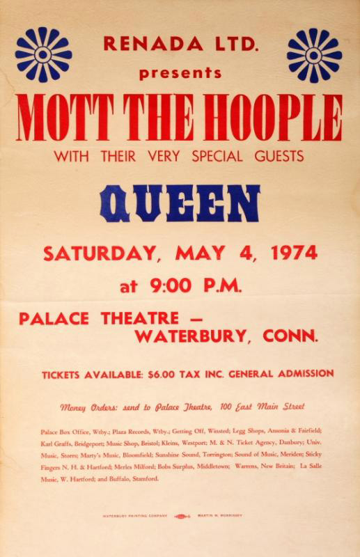 Queen in Waterbury on 04.05.1974